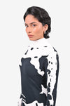 Sculpted gloved HUEMN flesh top - Black