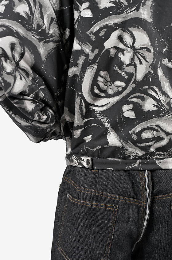 Dead bouquet puffer jacket