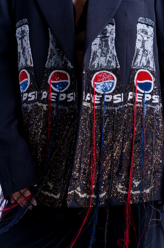 Handcrafted 'Pepsi' Blazer