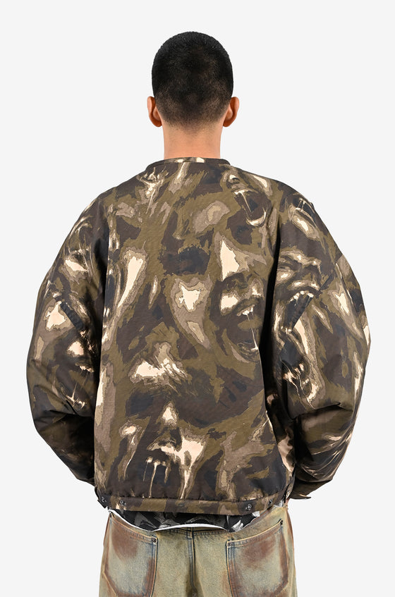 War roses puffer jacket