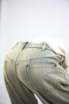 Vintage straight fit denim with zippered detail (Indigo)