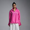 Pleated cotton bomber - Hot Pink