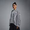 Zipped racer shirt - Pinstriped