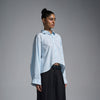 Cropped oversized shirt - Powder Blue