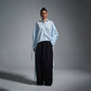 Tie-up oversized shirt - Powder Blue