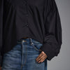 Cropped oversized shirt - Black