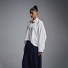 Cropped oversized shirt - White