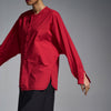 Inside out raw-edged shirt - Red