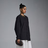 Inside out raw-edged shirt - Black