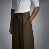 Pleated barrel pant - Brown