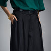 Pleated barrel pant - Black