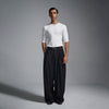 Pleated barrel pant - Black