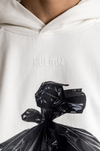 'Garbage bag' Hoodie (White)