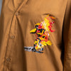 SuperHUEMN 'Sand' Handcrafted 'Burning Man'  Darwyn Shirt (Cinnamon Brown)