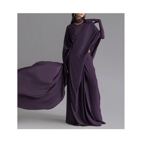 Hybrid Sari-Pants (Royal purple)