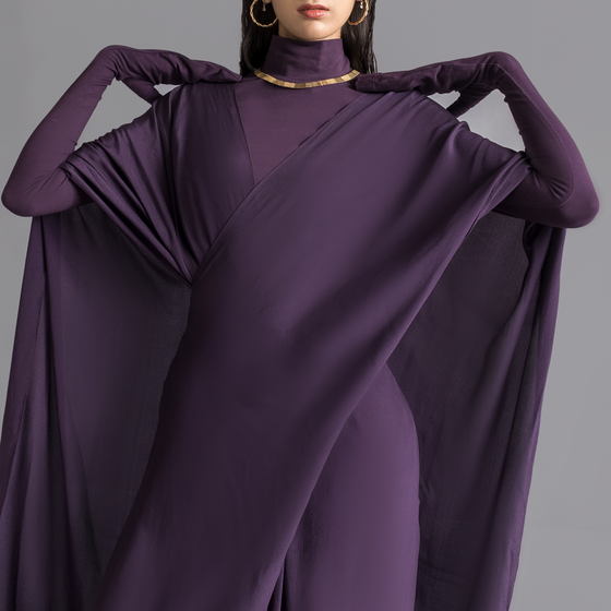 Hybrid Sari-Pants (Royal purple)