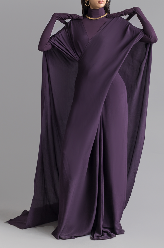 Hybrid Sari-Pants (Royal purple)