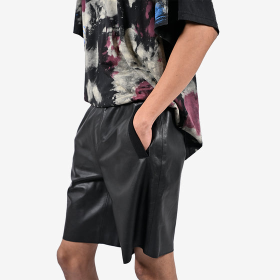 Leather shorts