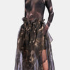 Howling gathered organza skirt