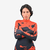 Sculpted gloved HUEMN flesh top - Red