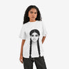 The Girl with the Braids portrait t-shirt - White
