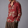 Foliage in the fall voile shirt - Maroon
