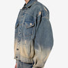 Indigo-Ombre wash denim jacket