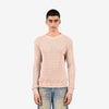 Unisex mud-washed cable knit sweater