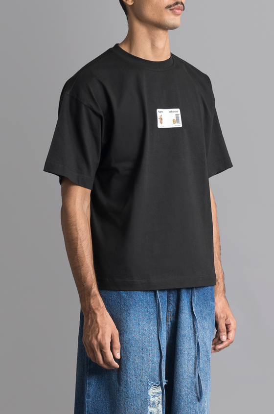 'Behaviour' ID card T-shirt (Black)