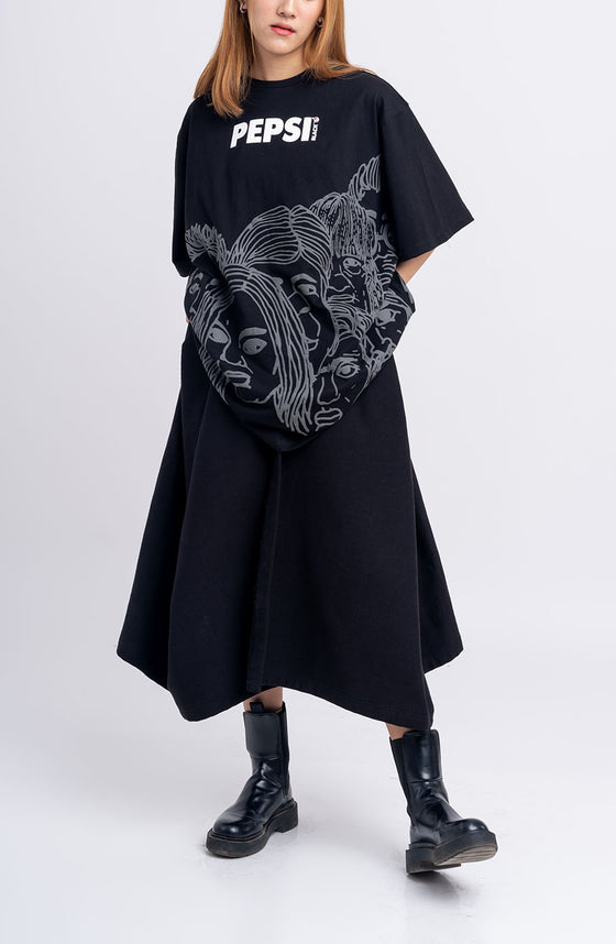 The Hybrid Lungi Skirt (Black)