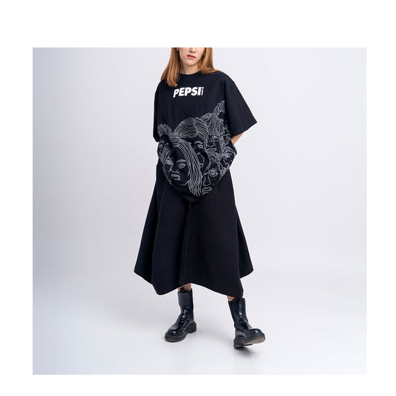 The Hybrid Lungi Skirt (Black)
