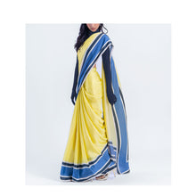  The Racer Stripe Sari (Yellow)
