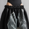 'Garbage' Gathered waist skirt (Black)