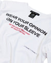 'Wear your opinion' T-shirt (White)