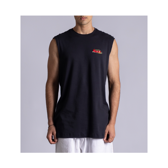 'The Ranch' Sleeveless T-shirt (Black)