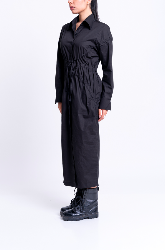 Drawstring Dress (Black)