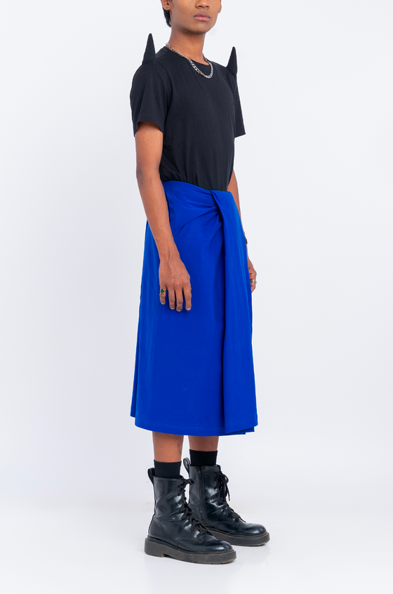 The Hybrid Lungi Skirt (Blue)