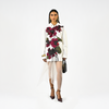Fanged floral cotton shirt - White
