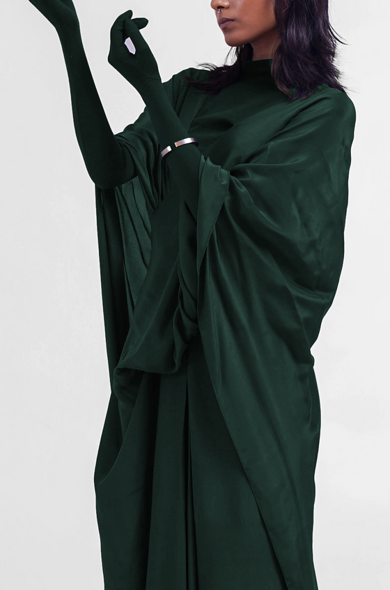 Hybrid Sari-Pants (Emerald green)