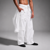 Cargo pants with deconstructed shirt - White