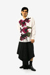 Fanged floral cotton shirt - White