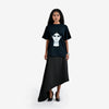 The Girl with the Braids portrait t-shirt - Black