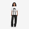 The Girl with the Braids portrait t-shirt - White