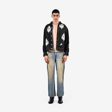  Unisex mud-washed cable knit sweater