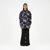 Tongue-printed oversized cotton shirt