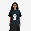 The Girl with the Braids portrait t-shirt - Black