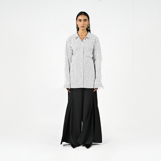 Three way pinstriped shirt
