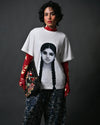 The Girl with the Braids portrait t-shirt - White