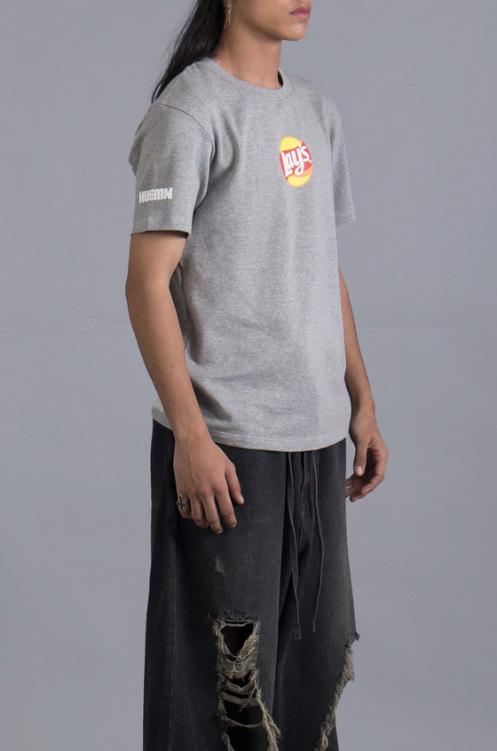 Lay's x HUEMN Monogram Fitted T-shirt (Melange Grey)