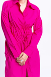 Drawstring Dress (Hot Pink)